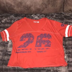 Burt orange cropped shirt